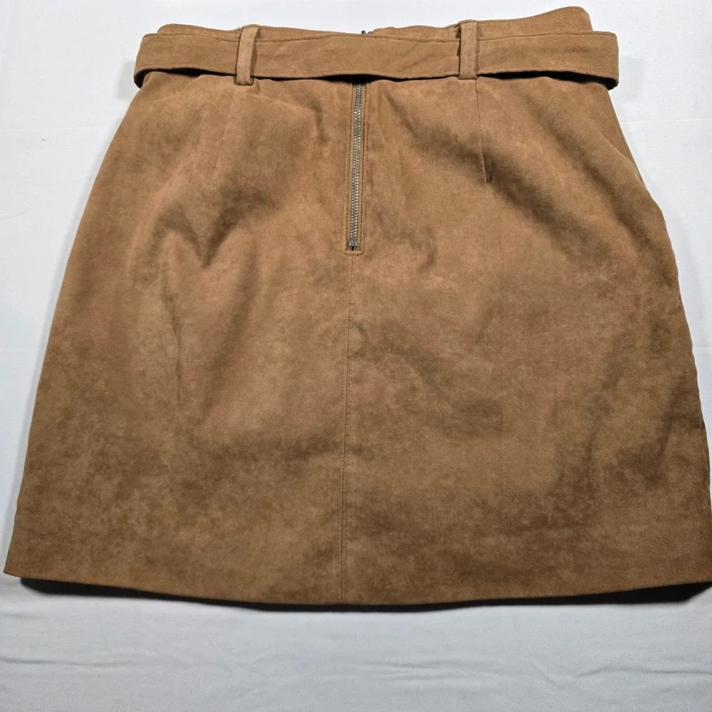 Hollister‎ Faux Suede Mini Skirt High Rise Y2K Brown Women's
